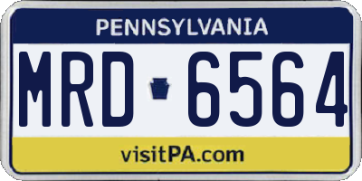 PA license plate MRD6564