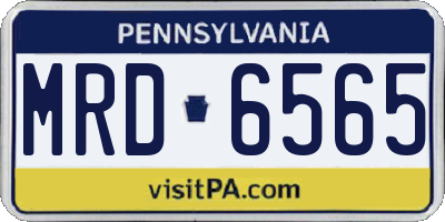PA license plate MRD6565