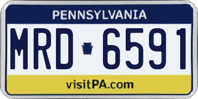 PA license plate MRD6591