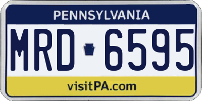 PA license plate MRD6595