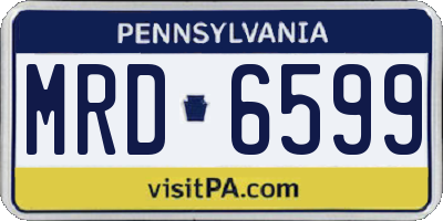 PA license plate MRD6599