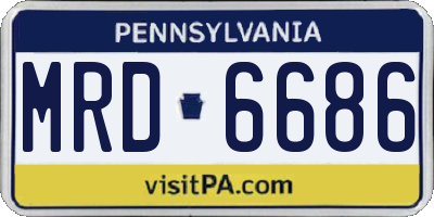PA license plate MRD6686