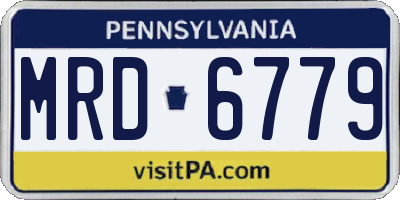 PA license plate MRD6779