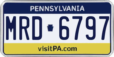 PA license plate MRD6797
