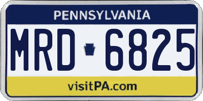 PA license plate MRD6825