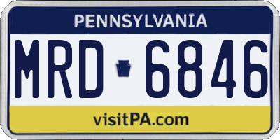 PA license plate MRD6846