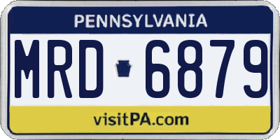 PA license plate MRD6879