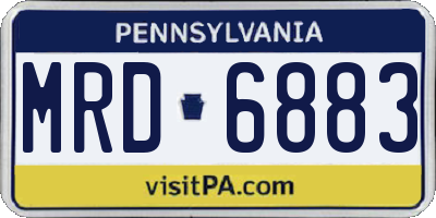 PA license plate MRD6883