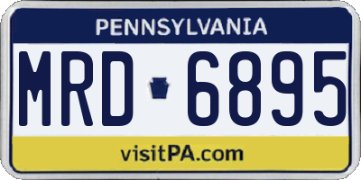 PA license plate MRD6895