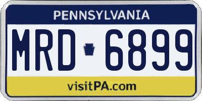PA license plate MRD6899