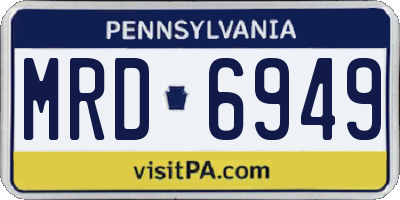 PA license plate MRD6949