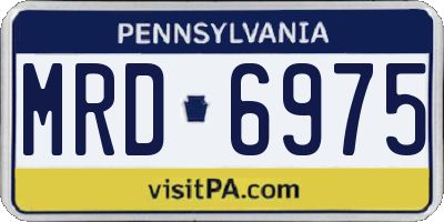 PA license plate MRD6975