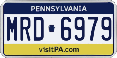PA license plate MRD6979