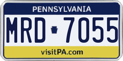 PA license plate MRD7055