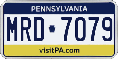 PA license plate MRD7079