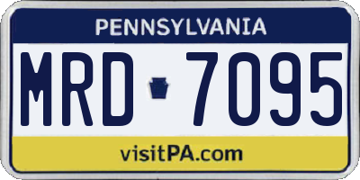 PA license plate MRD7095