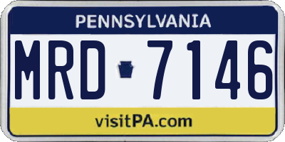 PA license plate MRD7146