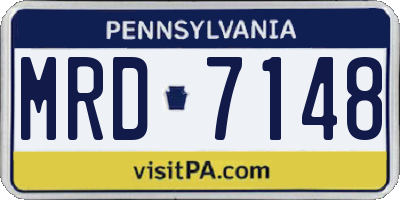 PA license plate MRD7148