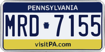 PA license plate MRD7155