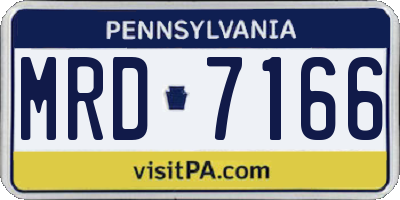 PA license plate MRD7166