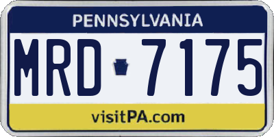 PA license plate MRD7175