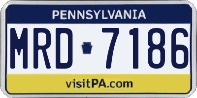 PA license plate MRD7186