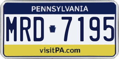 PA license plate MRD7195