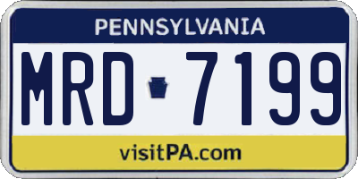 PA license plate MRD7199