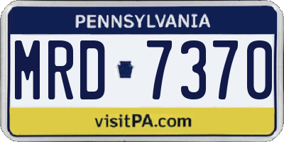 PA license plate MRD7370
