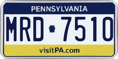 PA license plate MRD7510