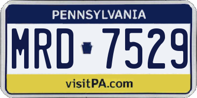 PA license plate MRD7529