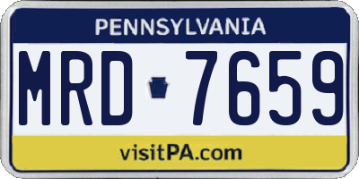 PA license plate MRD7659