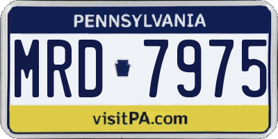 PA license plate MRD7975