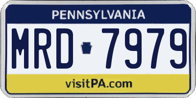 PA license plate MRD7979