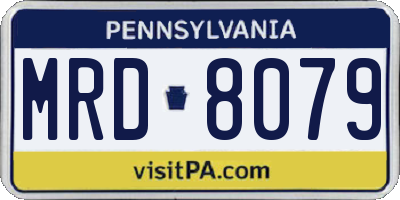 PA license plate MRD8079