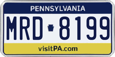PA license plate MRD8199