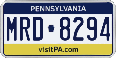 PA license plate MRD8294