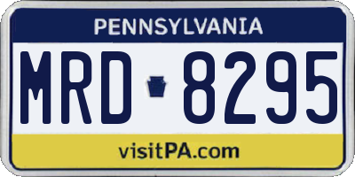 PA license plate MRD8295