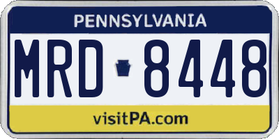 PA license plate MRD8448