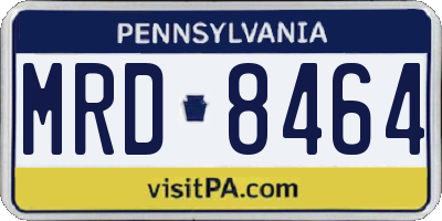 PA license plate MRD8464