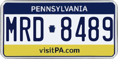 PA license plate MRD8489