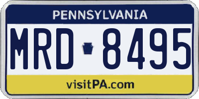 PA license plate MRD8495