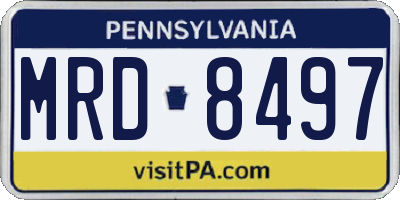 PA license plate MRD8497