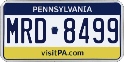 PA license plate MRD8499