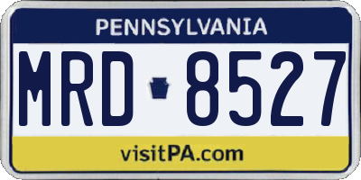 PA license plate MRD8527