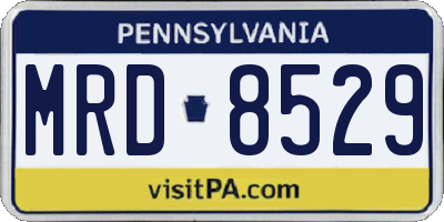 PA license plate MRD8529