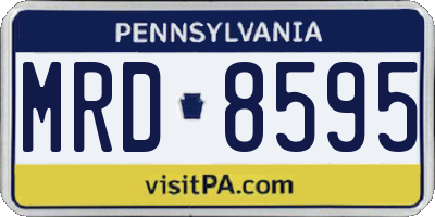 PA license plate MRD8595