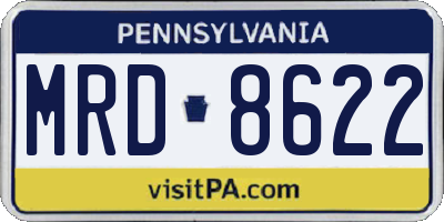 PA license plate MRD8622