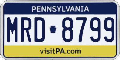 PA license plate MRD8799