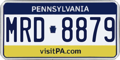 PA license plate MRD8879